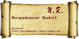Morgenbeszer Rudolf névjegykártya